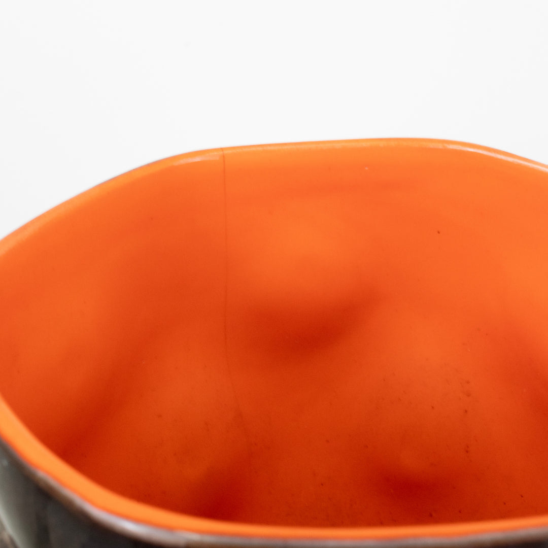 Vase Noir Métallisé Orange DEBEAULIEU