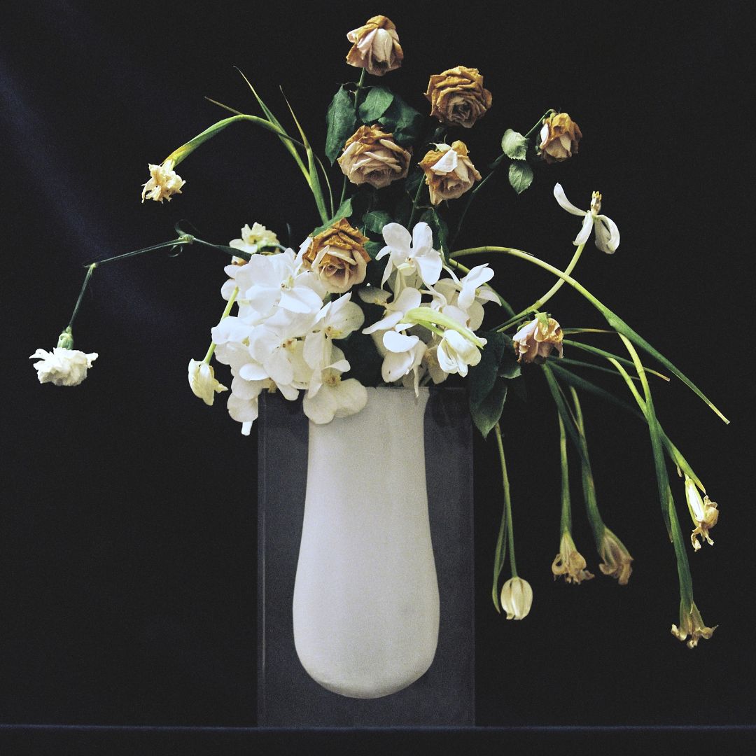 White Cubic Vase