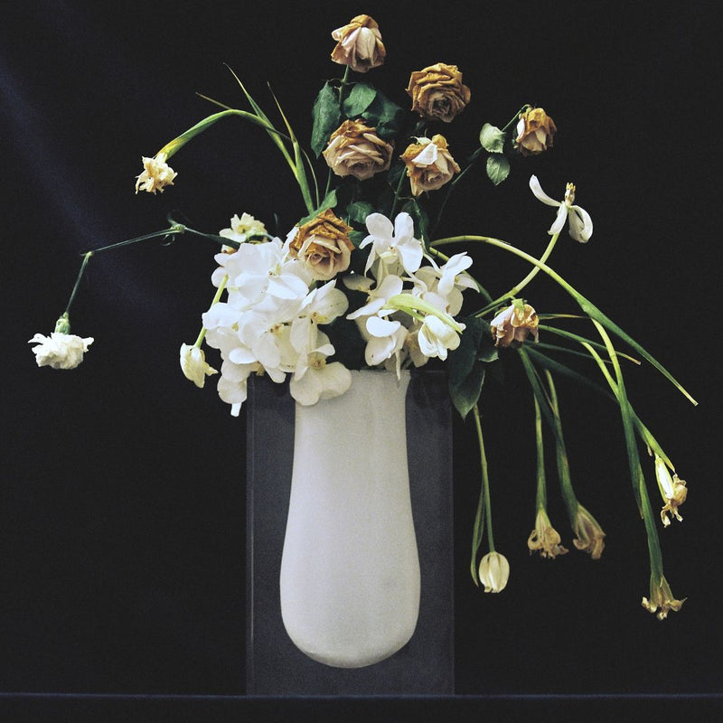 Vase Cubique Blanc