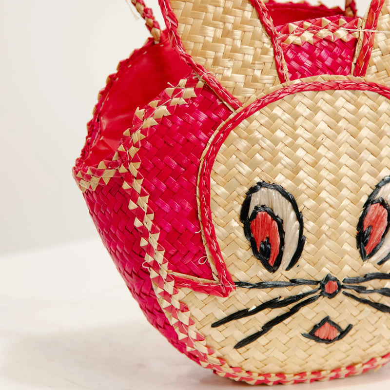 Petit Panier Lapin en Vannerie Bicolore DEBEAULIEU