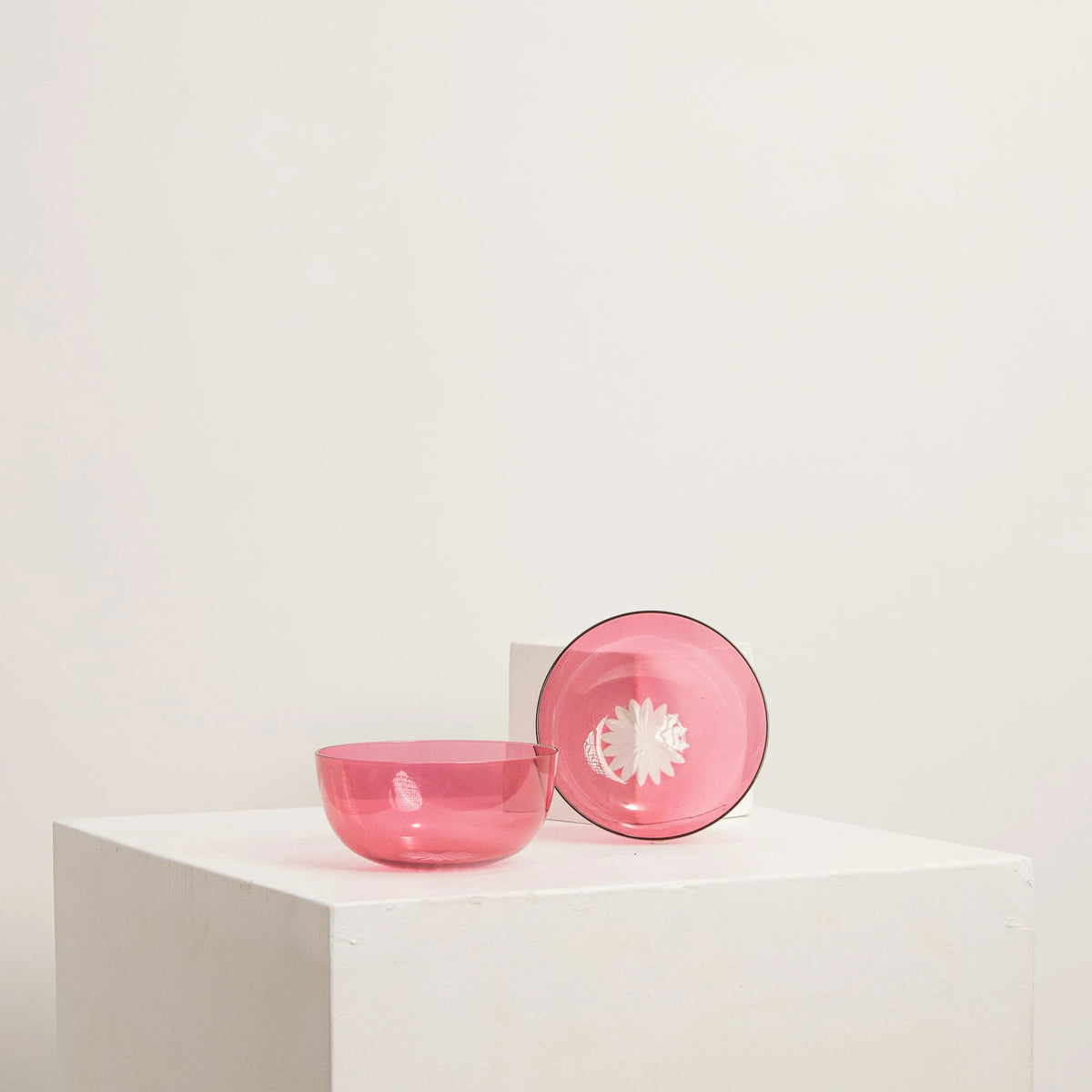 Petite Coupe en Verre Rose DEBEAULIEU