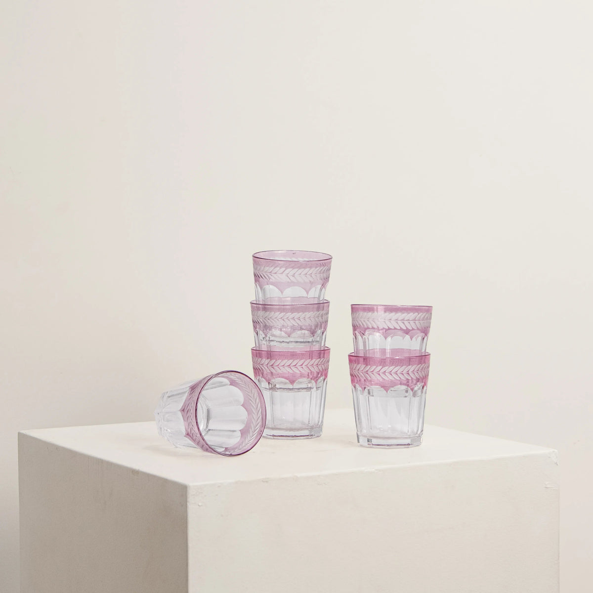 6 Verres en Cristal de Bohème DEBEAULIEU