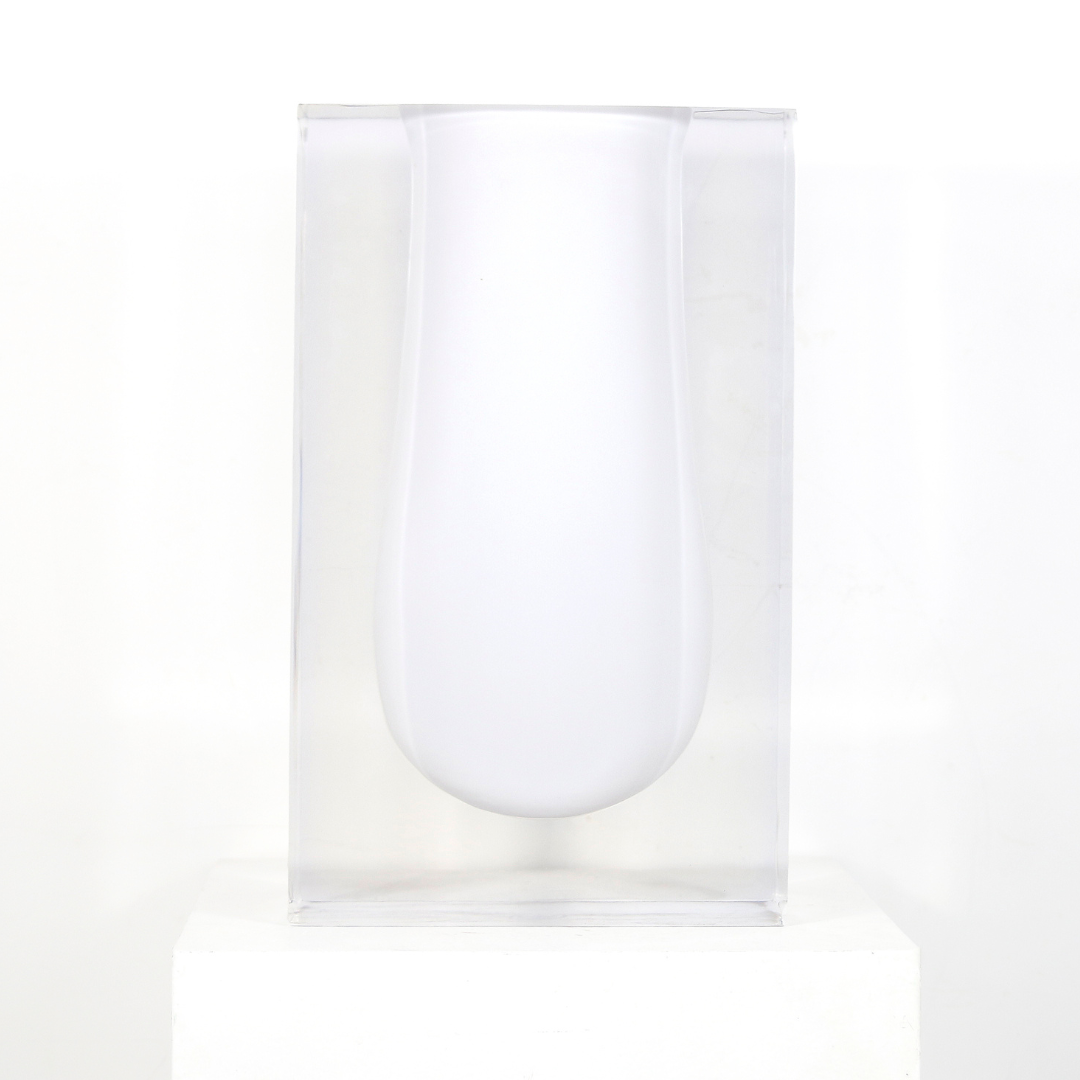 White Cubic Vase
