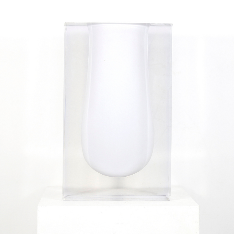 Vase Cubique Blanc