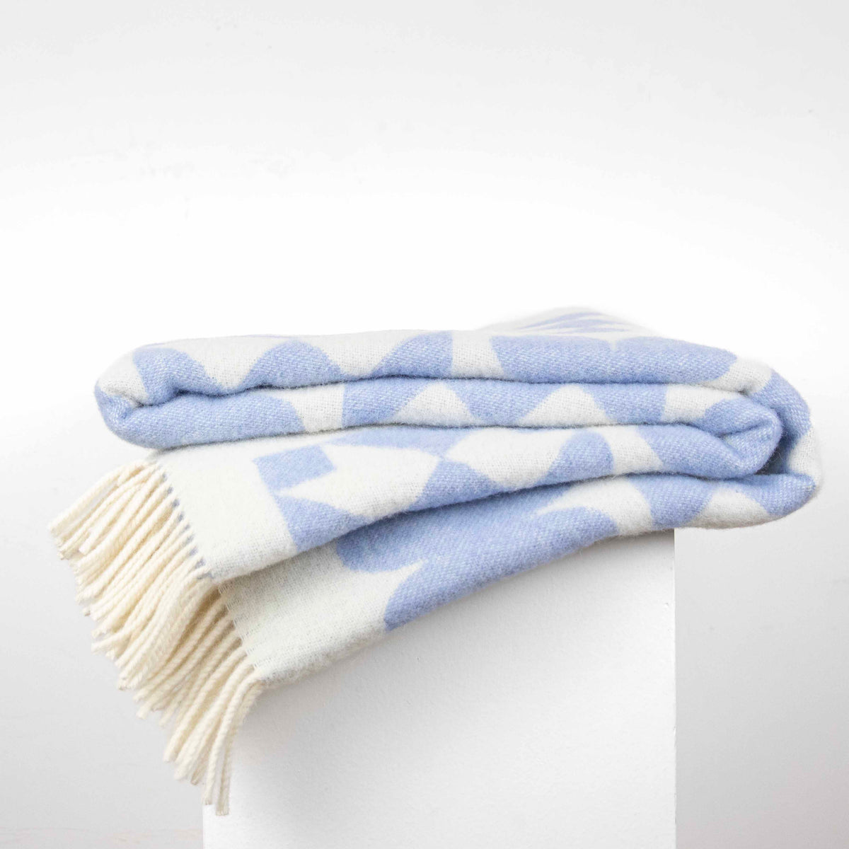 Plaid Patch Trèfle Bleu Ciel DEBEAULIEU