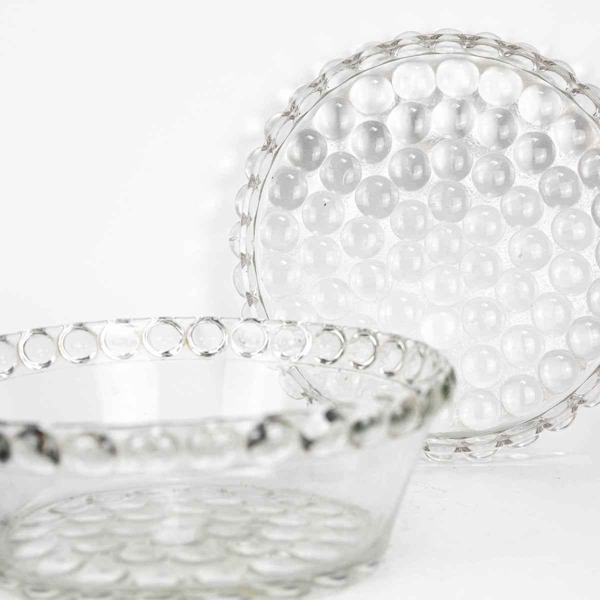 Plat en Verre et Saladier Bullé DEBEAULIEU