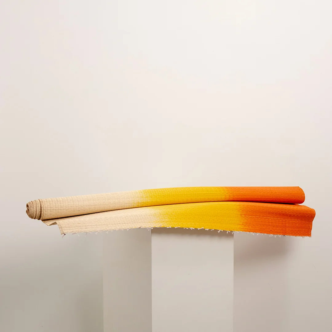 Grande Natte Tressée Jaune, Orange et Naturel SARANY SHOP