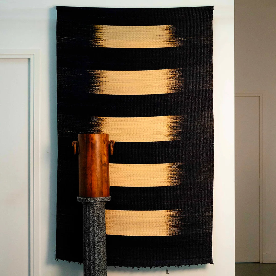 Grande Natte Tressée Bandes Noires SARANY SHOP