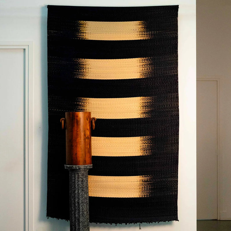 Grande Natte Tressée Bandes Noires SARANY SHOP